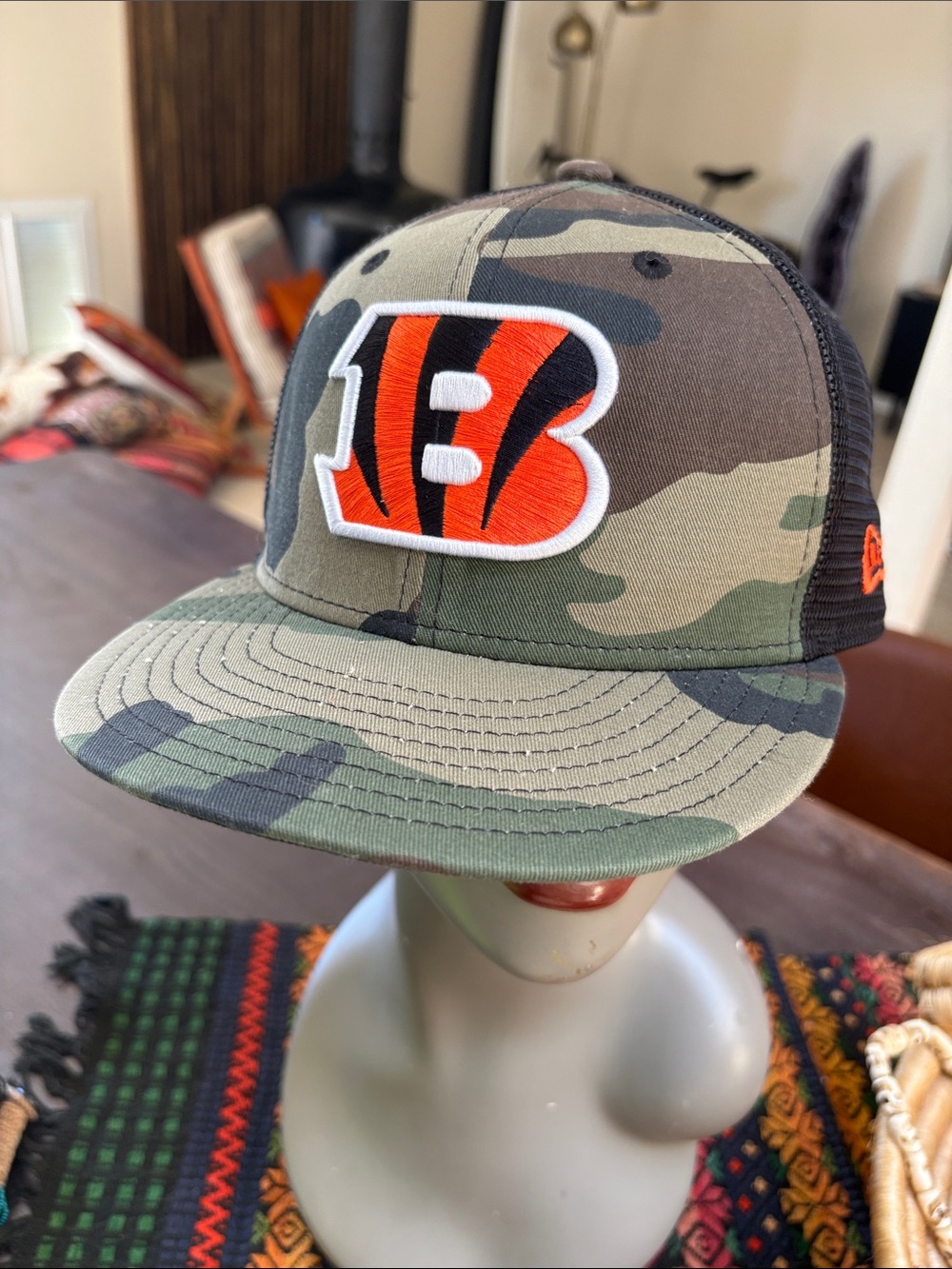 New Era 9Fifty Cincinnati Bengals Camo Snapback Trucker Hat